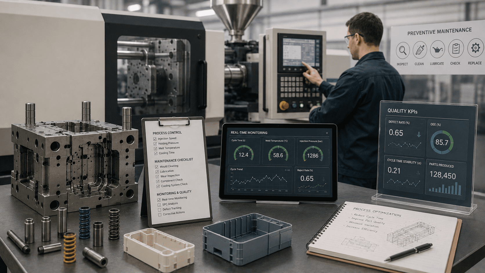 Process Control, Maintenance & Monitoring for Injection Moulding Quality
